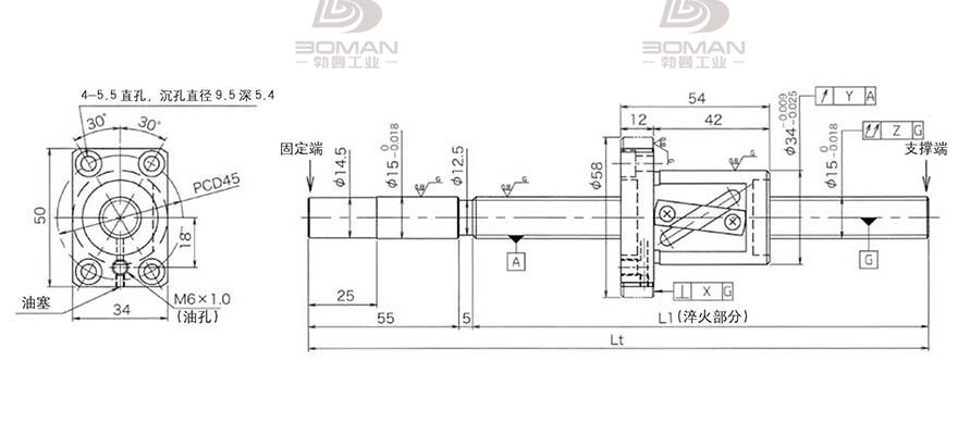 KURODA GG1515AS-BALR-0900A 黑田丝杆型号含义对照表