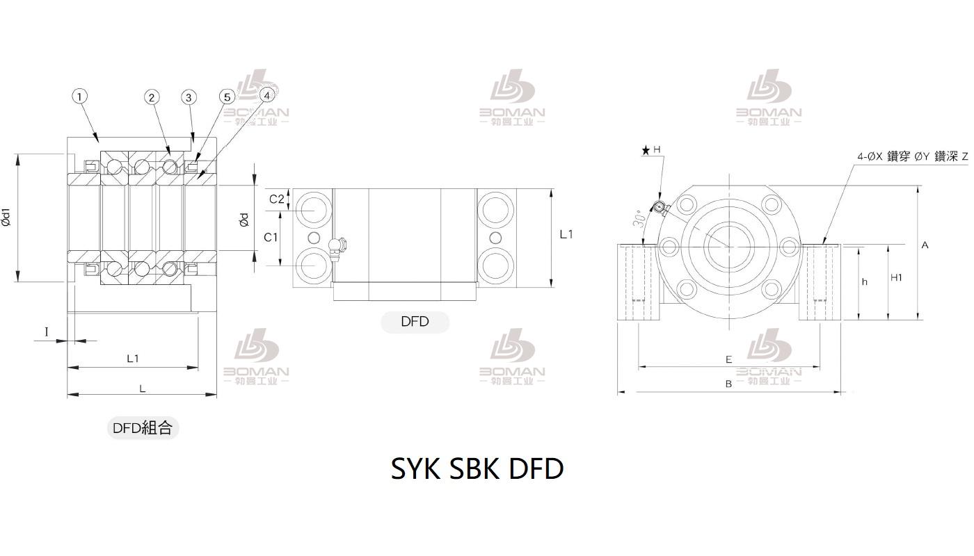 SYK MBL10/12-C syk丝杆支撑座3d